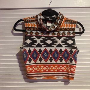 Aztec / Multicolored Crop Top